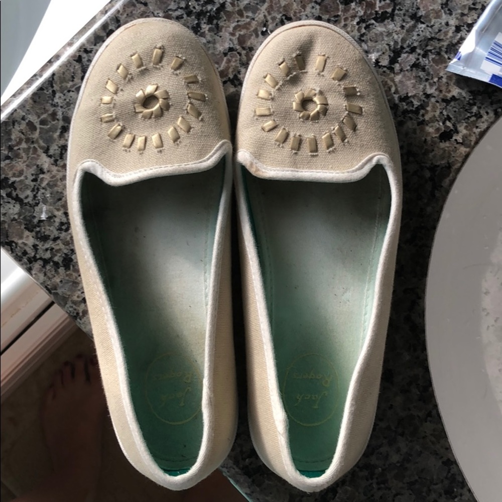 Jack Roger Milá Canvas Slip on Flats, size 7.5